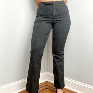 Y2K Silver Floral Rhinestone Pants